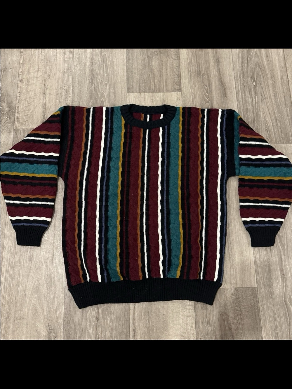 Men's Multicolor Stripe Crewneck Sweater